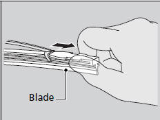 Honda Odyssey Owners Manual - Changing the Wiper Blade Rubber ...